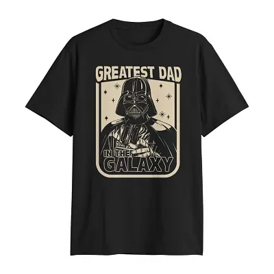 Big and Tall Mens Crew Neck Short Sleeve Regular Fit Americana Star Wars Graphic T-Shirt