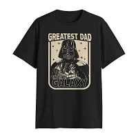 Big and Tall Mens Crew Neck Short Sleeve Regular Fit Americana Star Wars Graphic T-Shirt