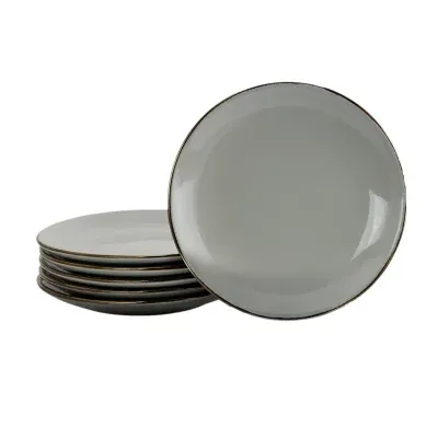 Elama Tahitian Sand 6-pc. Dishwasher Safe Salad Plate