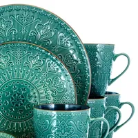 Elama Mozaic 16-pc. Stoneware Dinnerware Set