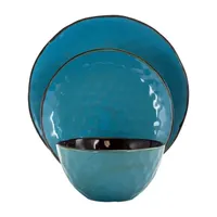 Elama Sea Glass 16-pc. Stoneware Dinnerware Set