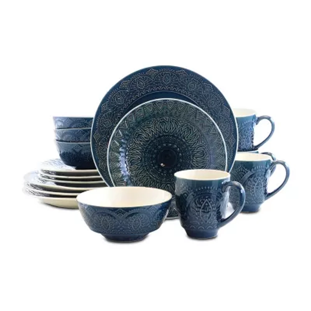 Elama Perta 16-pc. Stoneware Dinnerware Set