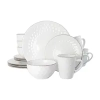 Elama Medici Pearl 16-pc. Stoneware Dinnerware Set