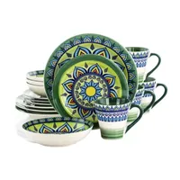 Elama Zen Mozaik 16-pc. Stoneware Dinnerware Set