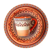 Elama Zen Rust Mozaik 16-pc. Stoneware Dinnerware Set
