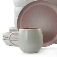 Elama Mocha Muave 16-pc. Stoneware Dinnerware Set