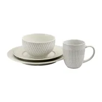 Elama Market Finds 16-pc. Stoneware Dinnerware Set