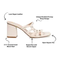 Journee Collection Womens Emory Open Toe Block Heel Pumps