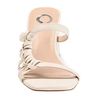 Journee Collection Womens Emory Open Toe Block Heel Pumps