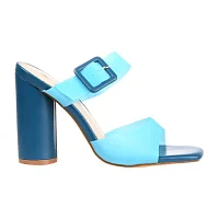Journee Collection Womens Luca Open Toe Block Heel Pumps