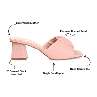 Journee Collection Womens Briarr Open Toe Block Heel Pumps