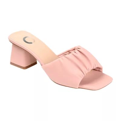 Journee Collection Womens Briarr Open Toe Block Heel Pumps