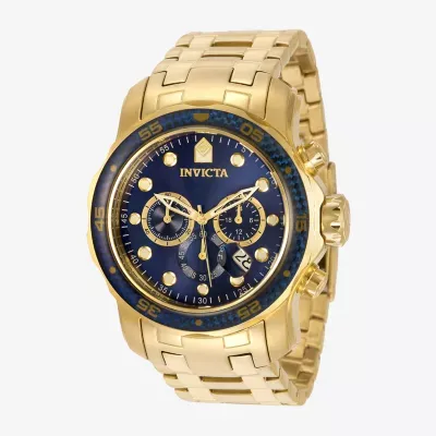 Invicta Mens Gold Tone Stainless Steel Bracelet Watch
