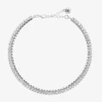 Monet Jewelry Silver Tone 12 Inch Choker Necklace