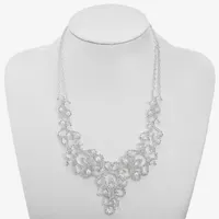 Monet Jewelry Silver Tone 19 Inch Statement Necklace