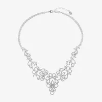 Monet Jewelry Silver Tone 19 Inch Statement Necklace