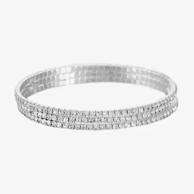Monet Jewelry Silver Tone 3-pc. Stretch Bracelet