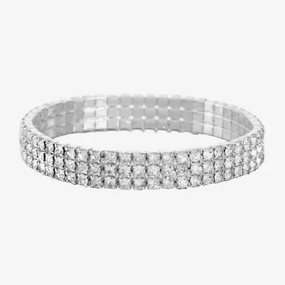Monet Jewelry Silver Tone Stretch Bracelet