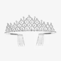 Monet Jewelry Silver Tone Crystal Tiara