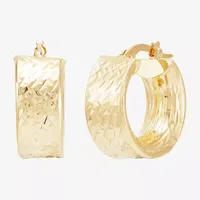 Made in Italy 14K Gold 10mm Hoop Earrings