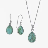 Enhanced Turquoise Sterling Silver -pc. Jewelry Set