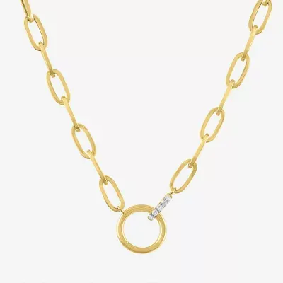 Diamond Addiction (G-H / Si2-I1) Womens 1/10 CT. T.W. Lab Grown White Diamond 14K Gold Over Silver Pendant Necklace