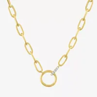 Diamond Addiction (G-H / Si2-I1) Womens 1/10 CT. T.W. Lab Grown White Diamond 14K Gold Over Silver Pendant Necklace