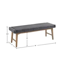 INK+IVY April Mid-Century Upholstered Bench