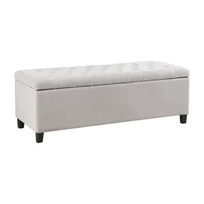 Madison Park Sasha Tufted Top Storage Bench