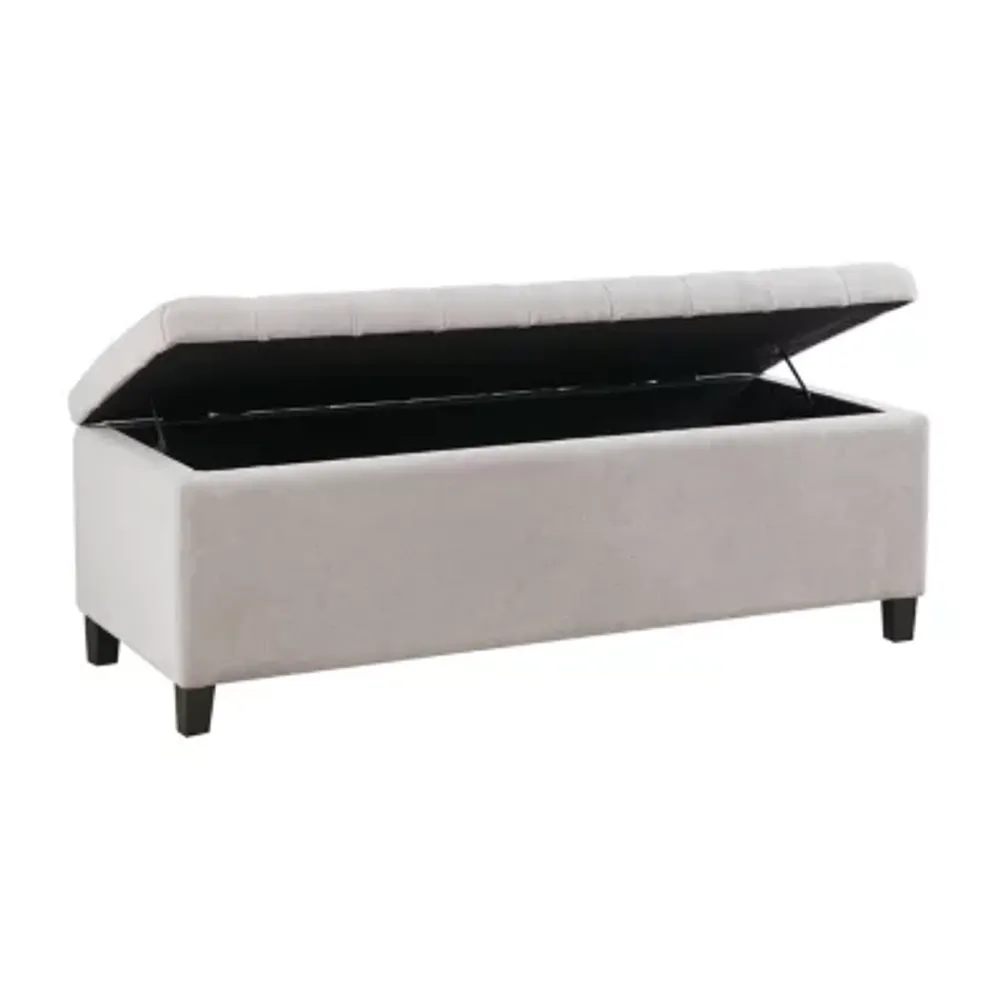 Madison Park Sasha Tufted Top Storage Bench