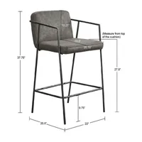 Madison Park Dunas Faux Leather Counter Stool