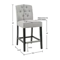 Madison Park Misha 26 Inch Tufted Counter Stool