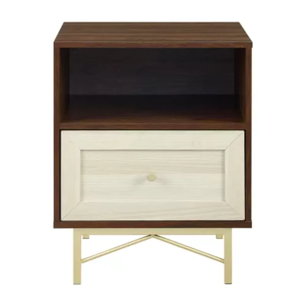 20" Wooden 1 Drawer Nightstand