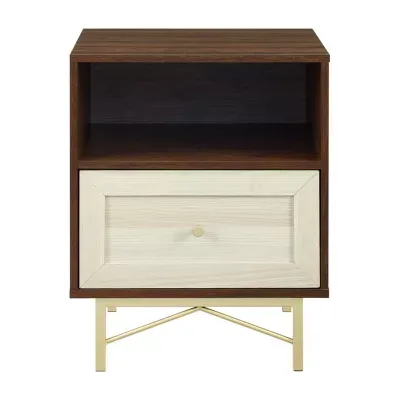 20" Wooden 1 Drawer Nightstand