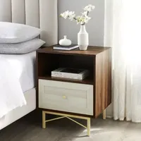 20" Wooden 1 Drawer Nightstand