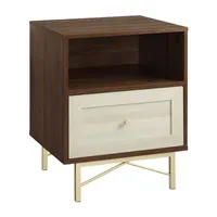 20" Wooden 1 Drawer Nightstand