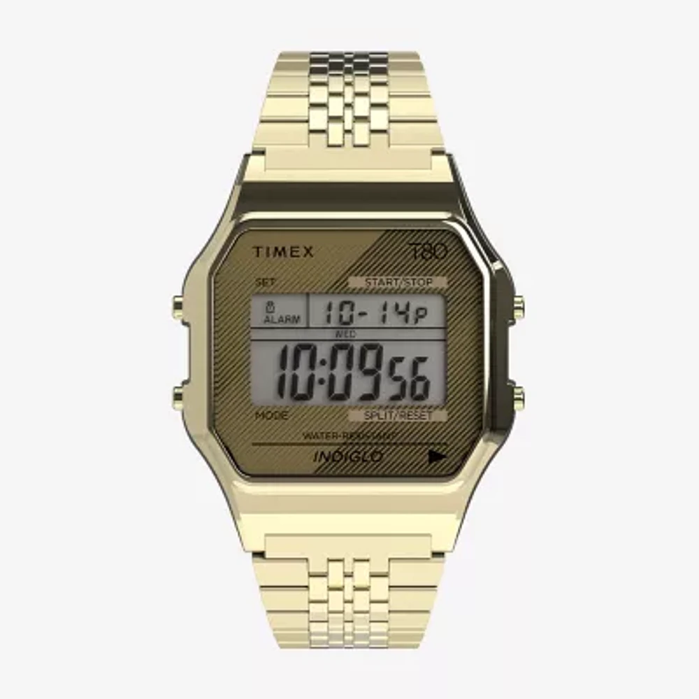 Timex Unisex Adult Gold Tone Stainless Steel Bracelet Watch Tw2r79200yb