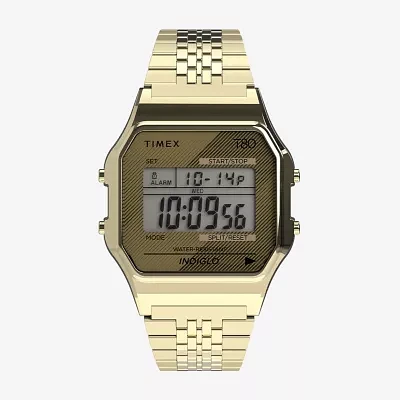 Timex Unisex Adult Gold Tone Stainless Steel Bracelet Watch Tw2r79200yb