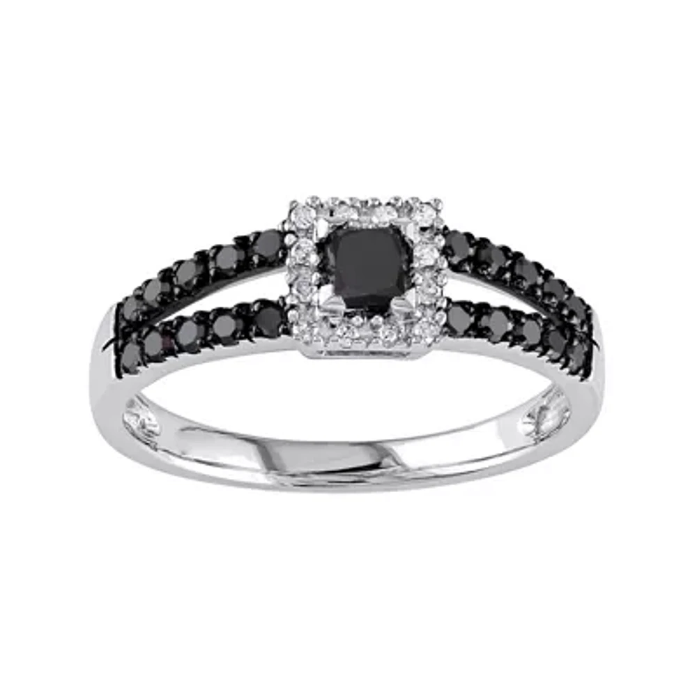 Midnight Black Diamond 1/2 CT. T.W. Color-Enhanced Black Diamond 10K White Gold Ring