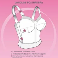 Exquisite Form® Fully Back Close Longline Bra -5107532