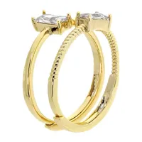 Sparkle Allure Birthstone 2-pc. Cubic Zirconia 14K Gold Over Brass Ring Sets