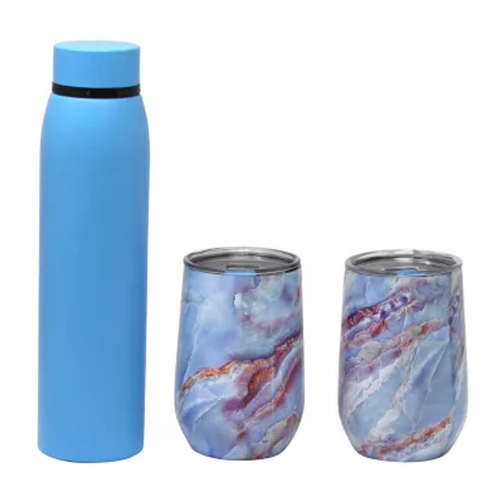 Wellness 3-pc. Insulated Canteen and Stemless Wine Set