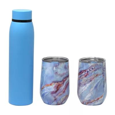 Wellness 3-pc. Insulated Canteen and Stemless Wine Set