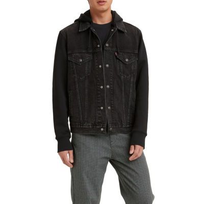 Levi's® Mens Hybrid Hoodie Denim Trucker Jacket