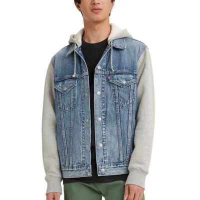 Levi's® Mens Hybrid Hoodie Denim Trucker Jacket