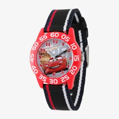 Disney Cars Boys Black Strap Watch W001954