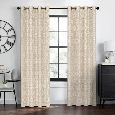 Achim Constellation Grommet Top Light-Filtering Single Curtain Panel