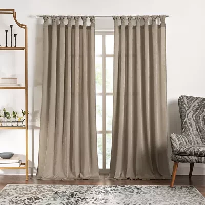 Achim Peri Tulip Light-Filtering Tab Top Single Curtain Panel