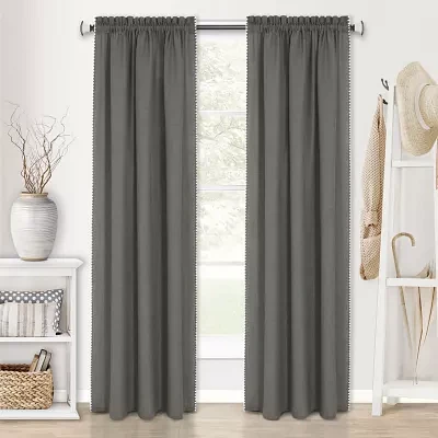 Achim Kendal Light-Filtering Rod Pocket Single Curtain Panel