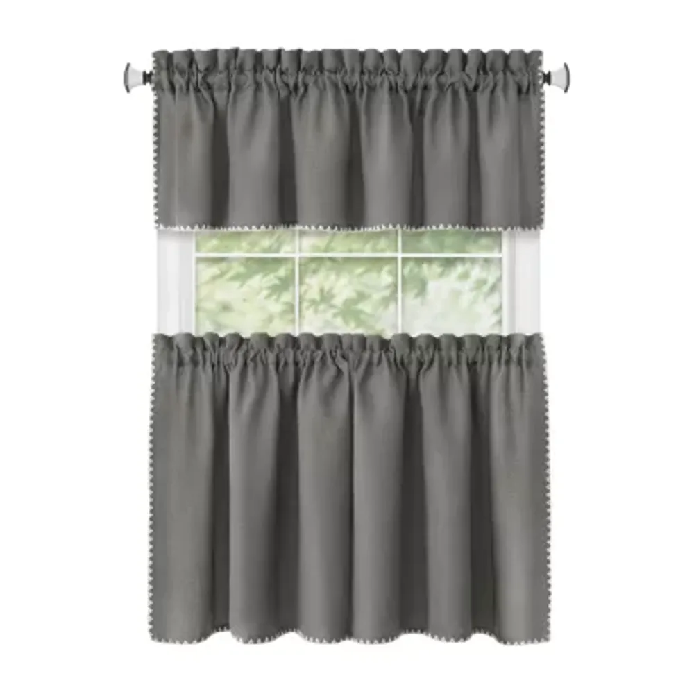 Achim Kendal 3-pc. Rod Pocket Kitchen Curtain Window Set